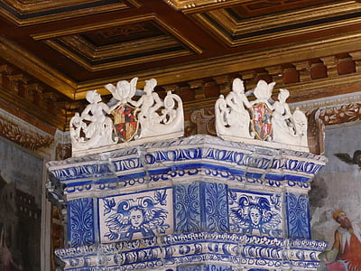 horno, Castillo, estufa de azulejos, decoración