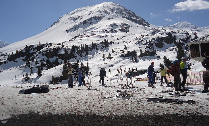 musim dingin, salju, pemain Ski, alam, musim tahun, pegunungan, pemandangan
