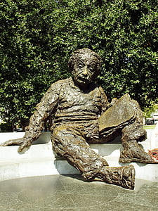 Washington, bronz, Einstein, emlékmű, emlékmű, Genius, szobor