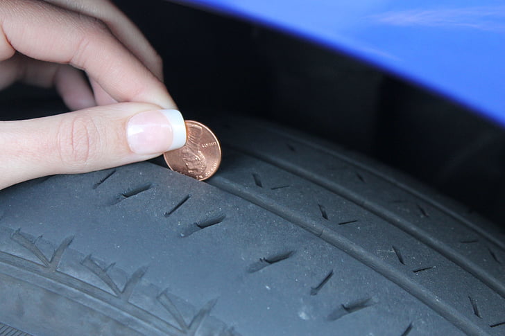 penny, profile, test, tread, wheel, tire, wear