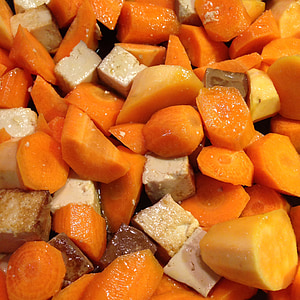 καρότα, τόφου, λαχανικά, για χορτοφάγους, βιο, Χορτοφαγική, υγιεινή