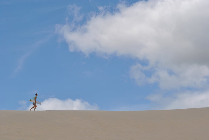 sandboard, sand, klitterne, Florianopolis, Santa catarina, Brasilien, Rejsemål