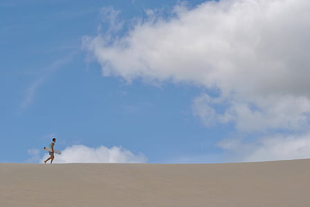 sandboard, smilts, kāpas, Florianopolis, Santa catarina, Brazīlija, ceļojumu galamērķi