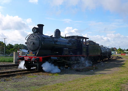 steam, train, steam train, steam engine, railroad, smoke, oldtimer
