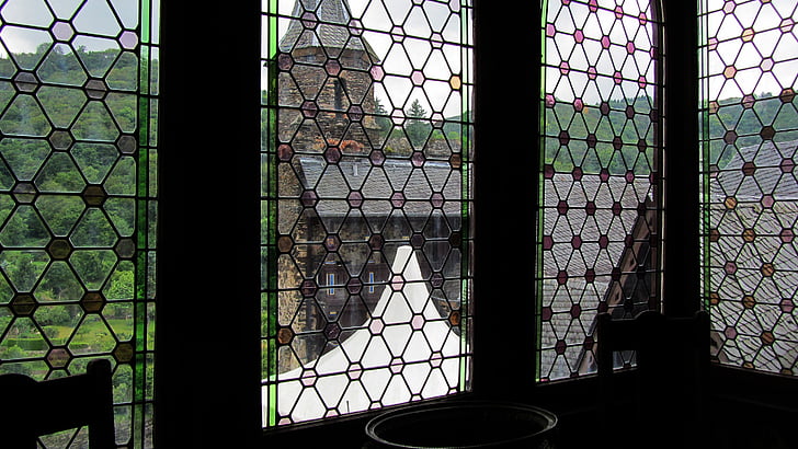 vistes de finestra, Castell, Cochem, Reichsburg cochem, finestra, arquitectura