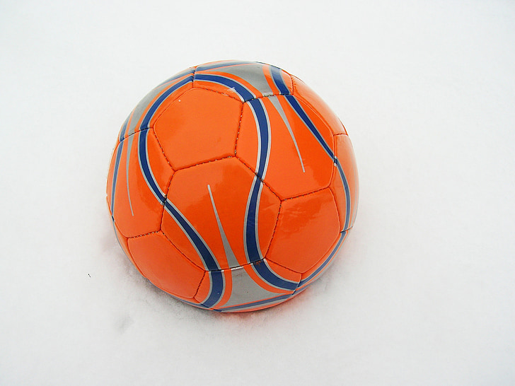 Ball, sport, football, neige, gel, football, sport