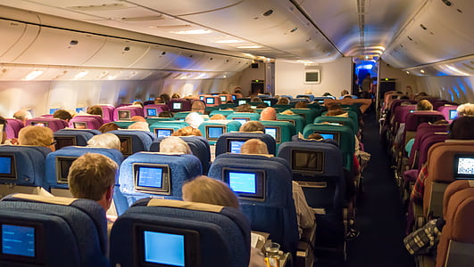 avión, interior, asientos, asiento del vehículo, transporte, en el interior, avión