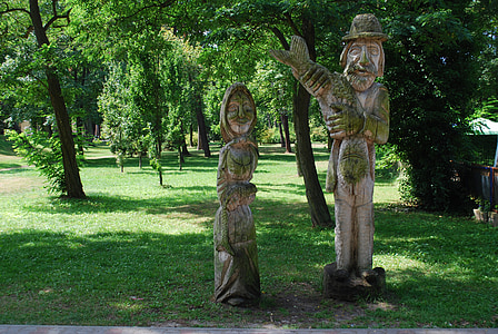 雕塑, dziwnow, 公园