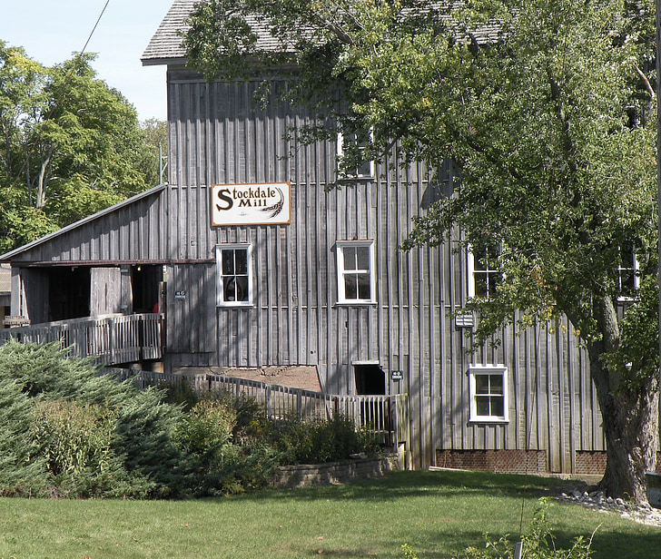 molino del grano para moler, Indiana, histórico, edificio