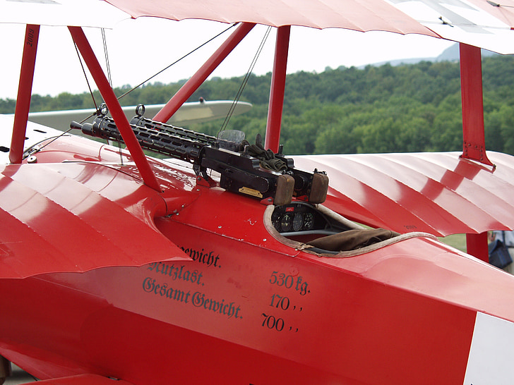 Trojplošník, Fokker dr1, Rudý baron, letadla