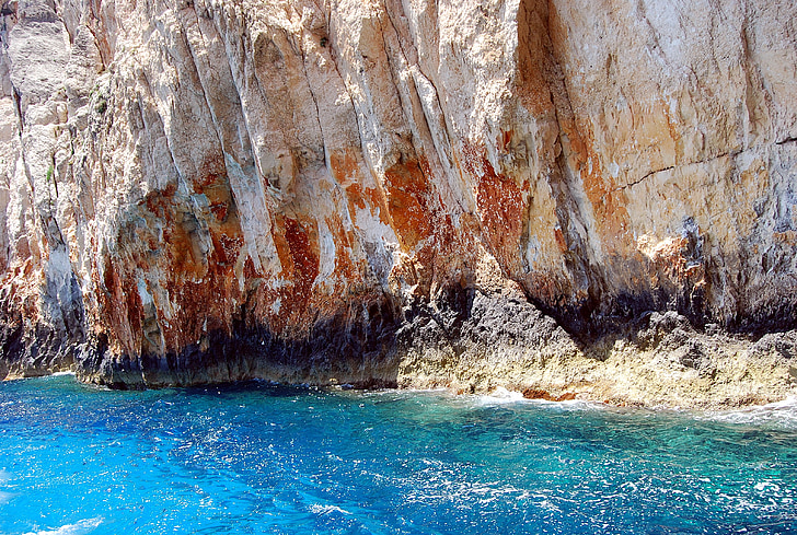 Rock, zee, kleuren, turkoois, Emerald, strand, over natuur
