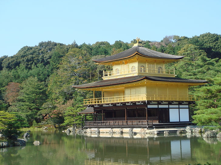 golden pavilion temple, world heritage, japan