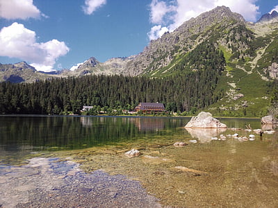 Popradské jazero, Vysokých Tatier, jazero, Príroda, Cestovanie, lesy, vody