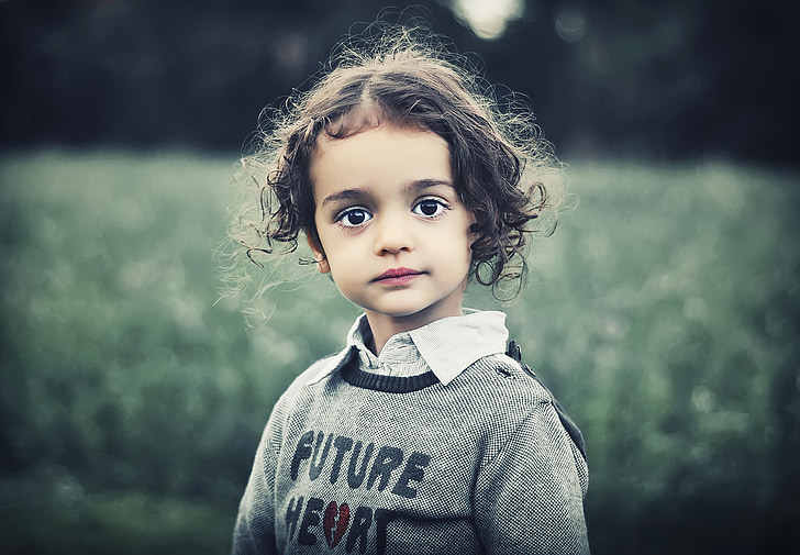 child, model, beauty, girl, curly hair, fashion, little