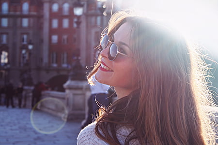 beautiful, girl, hair, happy, person, smile, woman