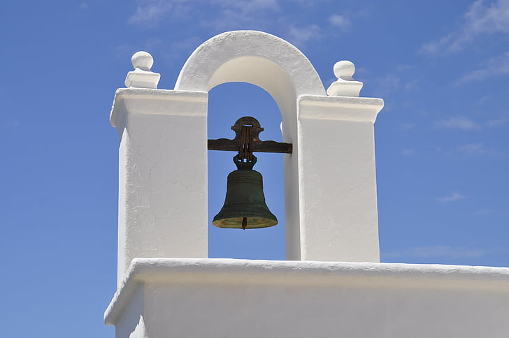 bell, south, spain, church, cross, greece, santorini