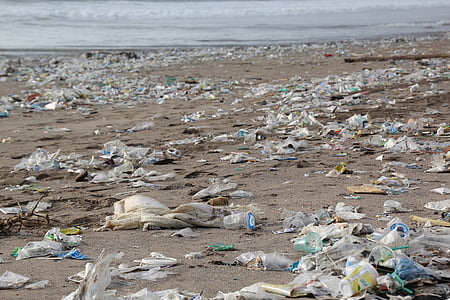 smeće, okoliš, plaža, onečišćenja, otpada, na otpad, plastika