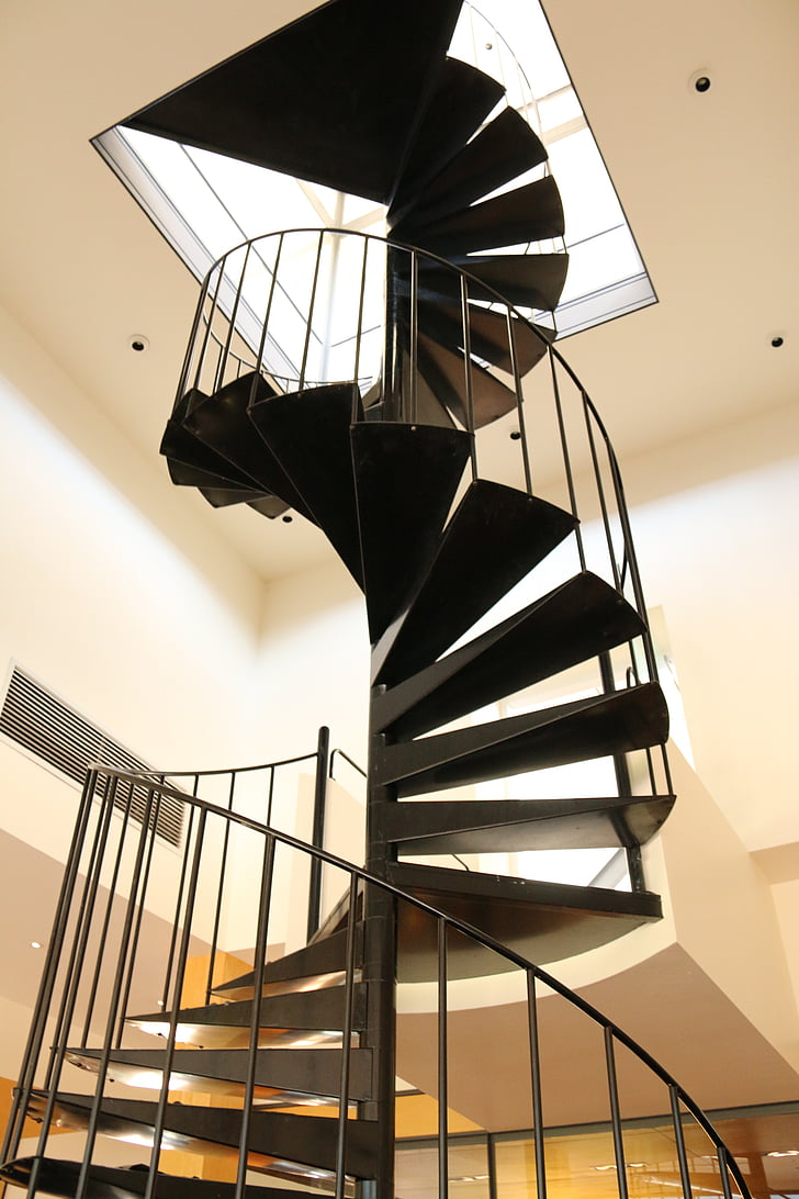 escalier en colimaçon, escaliers, escalier, architecture, spirale, Bernard hoa, structure
