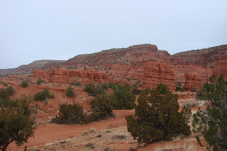 Jemez, Pueblo, indiske, reservation, Native, Rock, landskab