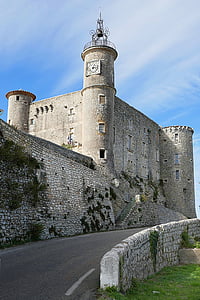 Chateau, slott, Lussan, Gard, Frankrike
