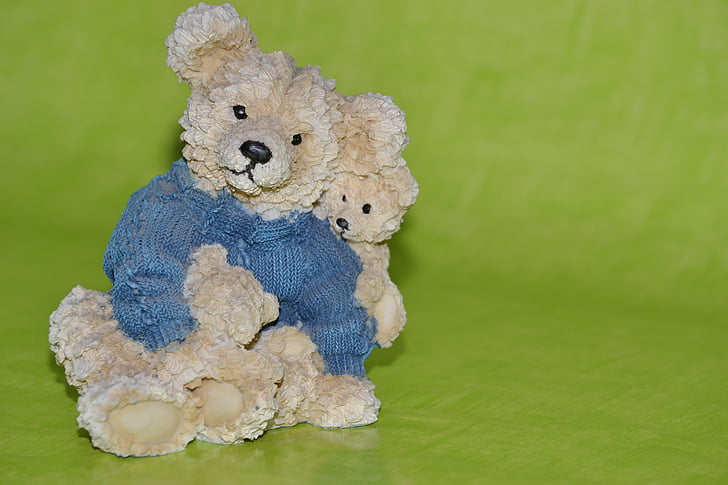 Teddy, milý, medveď, sladký, keramické, Keramická figúrka, Medvedík