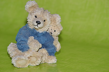 Teddy, lindo, oso de, dulce, cerámica, estatuilla de cerámica, oso de peluche