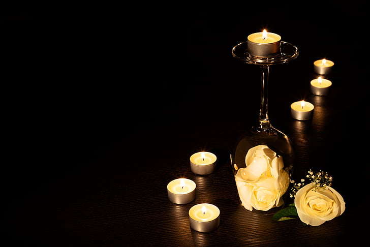 sveče, tealight, vosek, čaj luči, svečo vosek, svetlobe, ob svečah