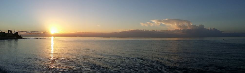 dawn, sun, horizon, stillness, calm, happiness, beach