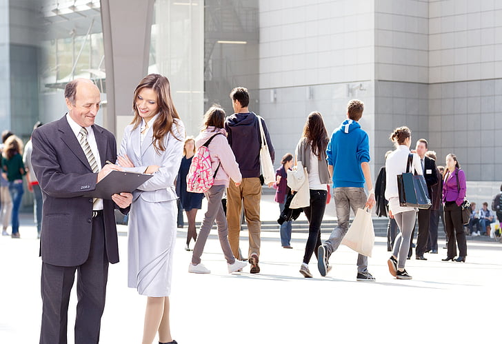 entreprise, professionnel, travail d’équipe, Corporate, réunion, homme d’affaires, Groupe de gens d’affaires