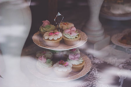 arco, acento, pastelitos (cupcakes), nivel, Magdalena, soporte de la, colorido