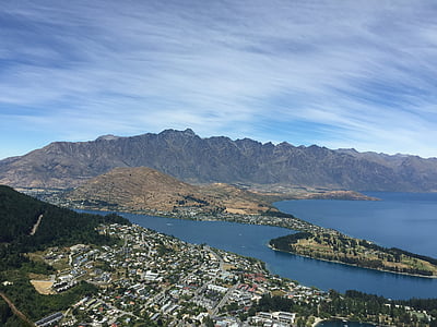 Queenstown, Novo, Zelândia, paisagem, cênica, natureza, montanha