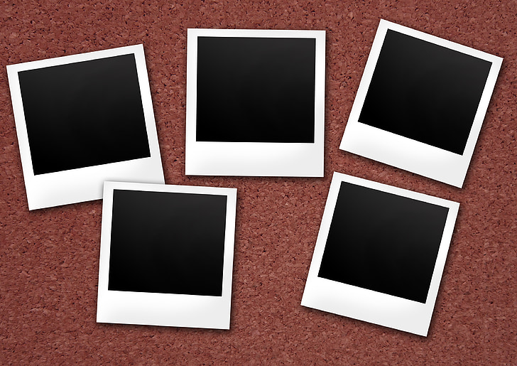 Polaroid, Cork stěna, Fotografie, Retro, ročník, instantní fotoaparát, Polaroid Foto