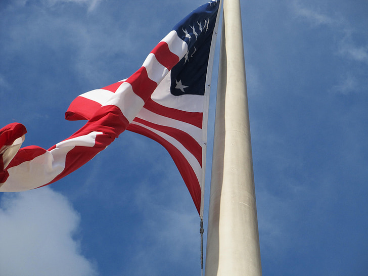 amerikanische Flagge, alte Herrlichkeit, Patriotismus, USA, USA, patriotische, winken