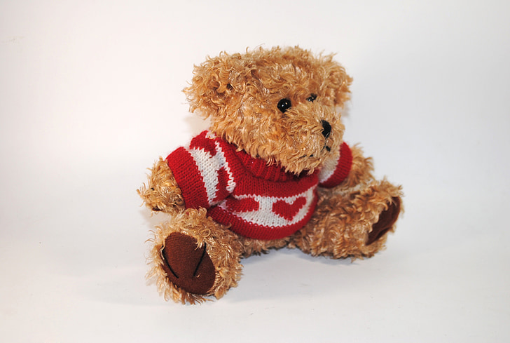 Teddy, hadiah, beruang, mainan, kelembutan, Cinta