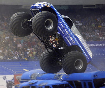 camion de monstre, confiture, Rallye, stade arena, exposition, véhicule, pneus