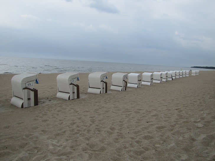 Usedom, Zinnowitz, spiaggia, Club, acqua, sabbia, estate