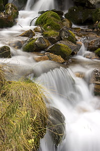 洪流, 瓦莱州, 瑞士, 瀑布, 自然, 流, 河