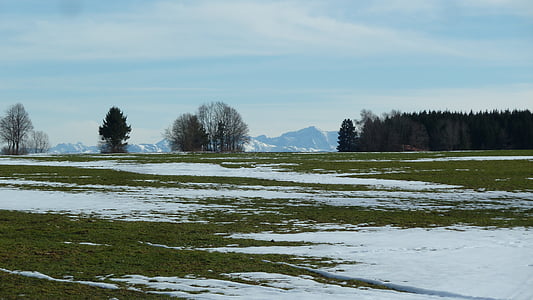 Allgäu, Зимни ade, Zugspitze, панорама, сняг