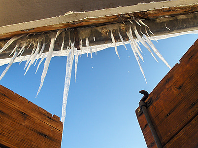 ice, window, stalactites
