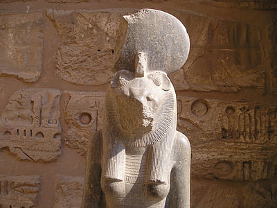 Egipt, Luxor, Gizeh, Statuia, faraonice, cap, Bust