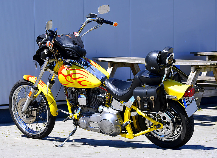 motorcycle, chopper, chrome, two wheeled vehicle, bike, vehicle, metal