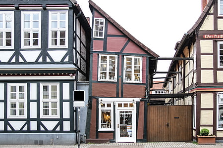 giàn, fachwerkhaus, Celle, kiến trúc, phố cổ