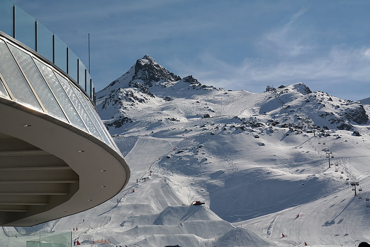 Ischgl, χιονοδρομικό κέντρο, σκι, σκιέρ, χιονοδρομικό κέντρο, ανθρώπινη, λευκό