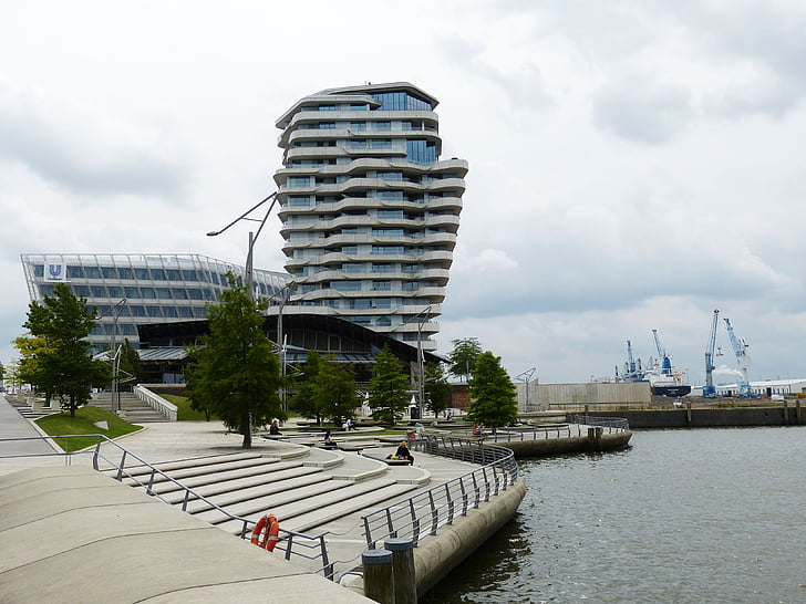 Hamburg, Hanseatic stad, arkitektur, hamnstaden, staden, byggnad, moderna