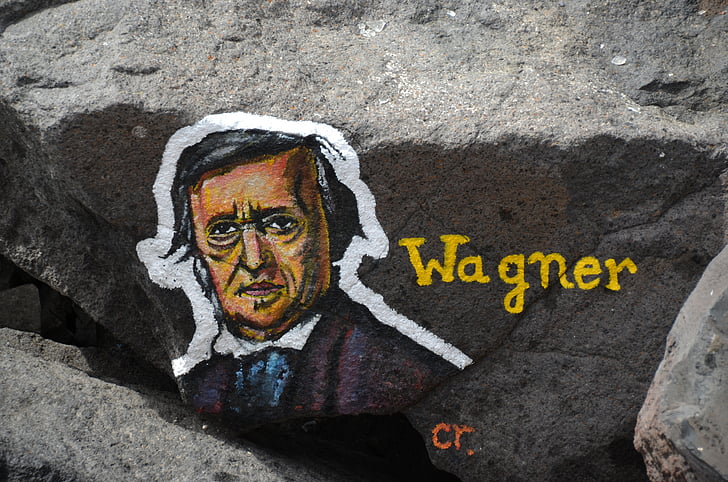 Wagner, sztuka, kamień, graffiti, dzieła sztuki, twarz, Głowica