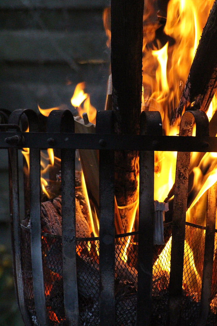 лагерен огън, дървен материал, пламък, дърва, огън