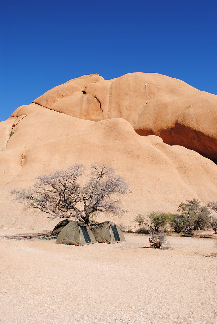 spitzkoppe, kempingas, Namibija, Afrika, kalnai, Laukiniai gyvūnai, dykumoje