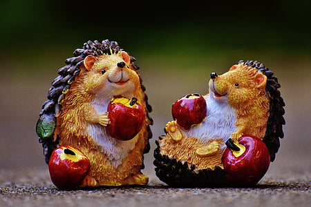 hedgehog, figures, decoration, animal, cute, funny, fun