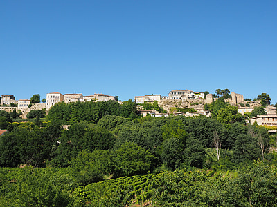 ménerbes, village, community, homes, hill, built up, building