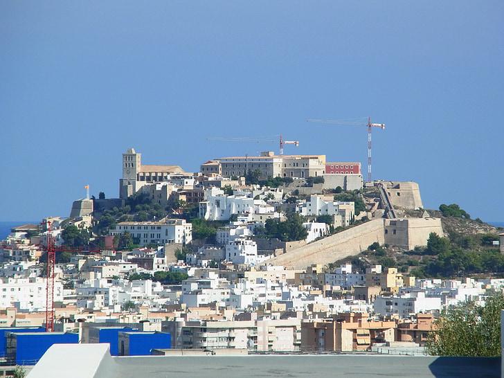 Ibiza szigetén, mediterrán, sziget, Világörökség, Castle, épület, romok